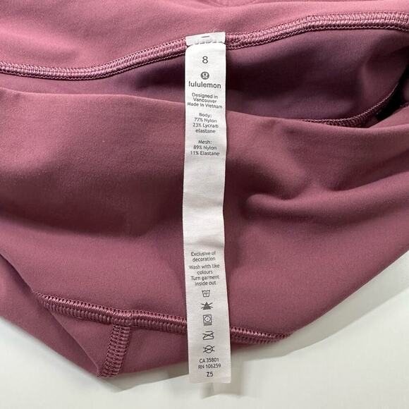 EUC | Lululemon | Capri Leggings | Mauve | Size 8 - Picture 4 of 10